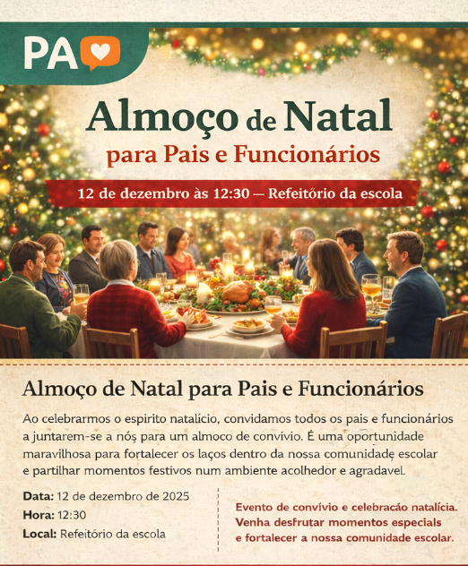 Almoço de Natal para pais e funcionários poster