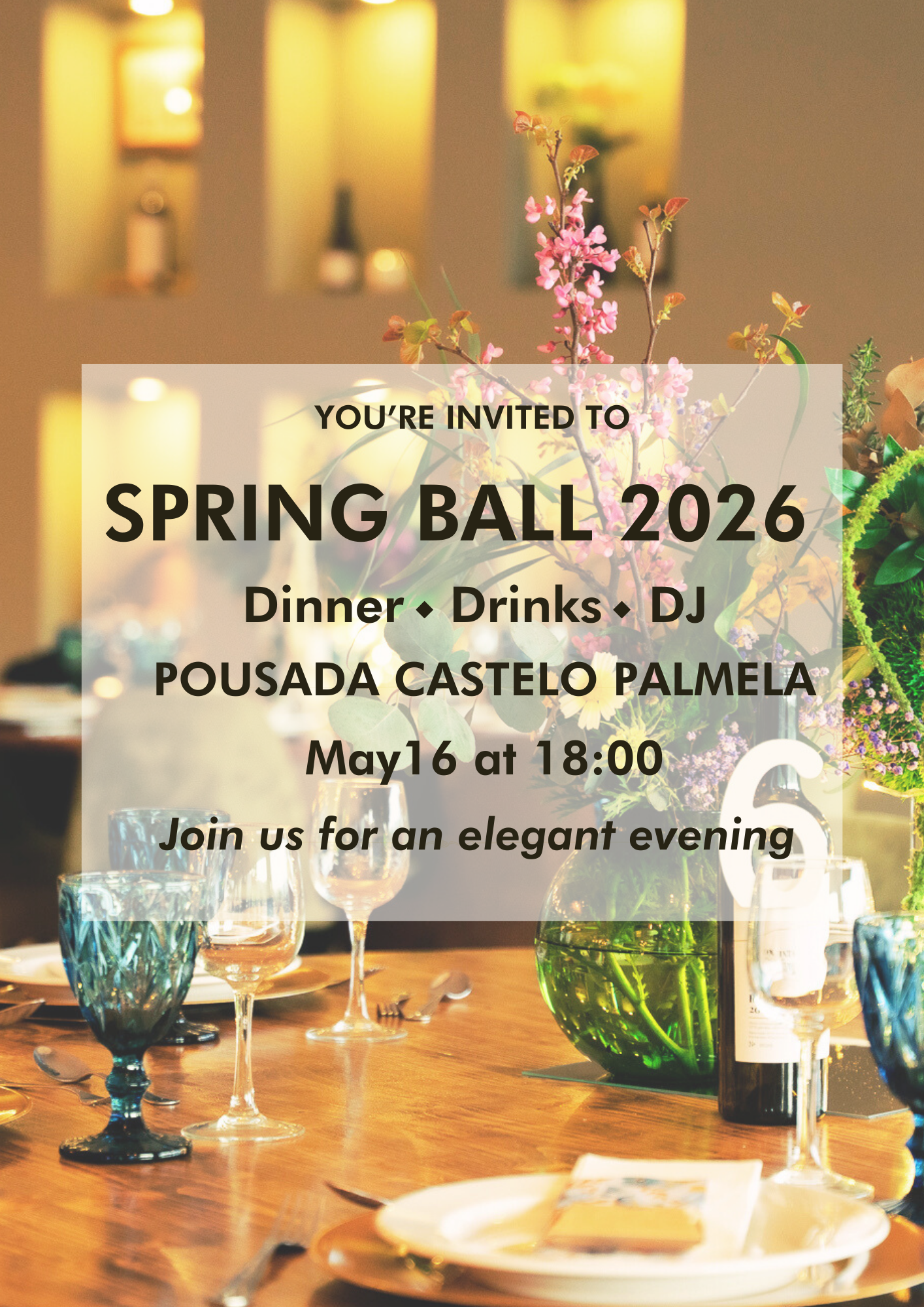 Você está convidado para o Baile da Primavera de 2026!  /  You are invited to Spring Ball 2026! poster