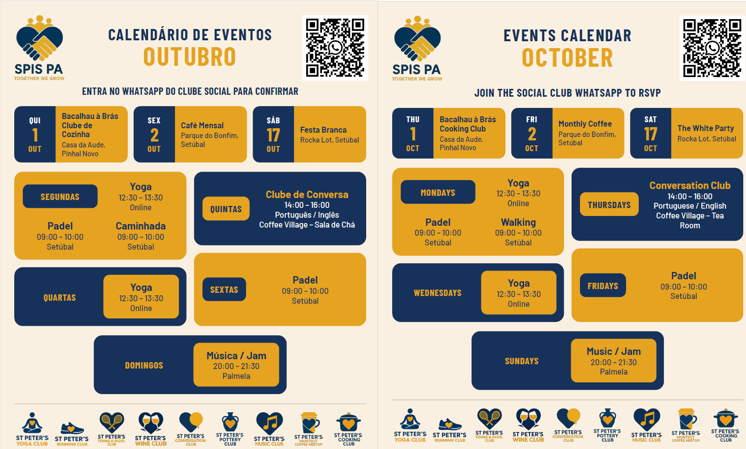 📅 Caledário Eventos de Outubro / October Events Calendar” poster
