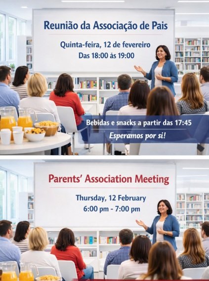 Próxima Reunião da Associação de Pais / Next Parents’ Association Meeting image